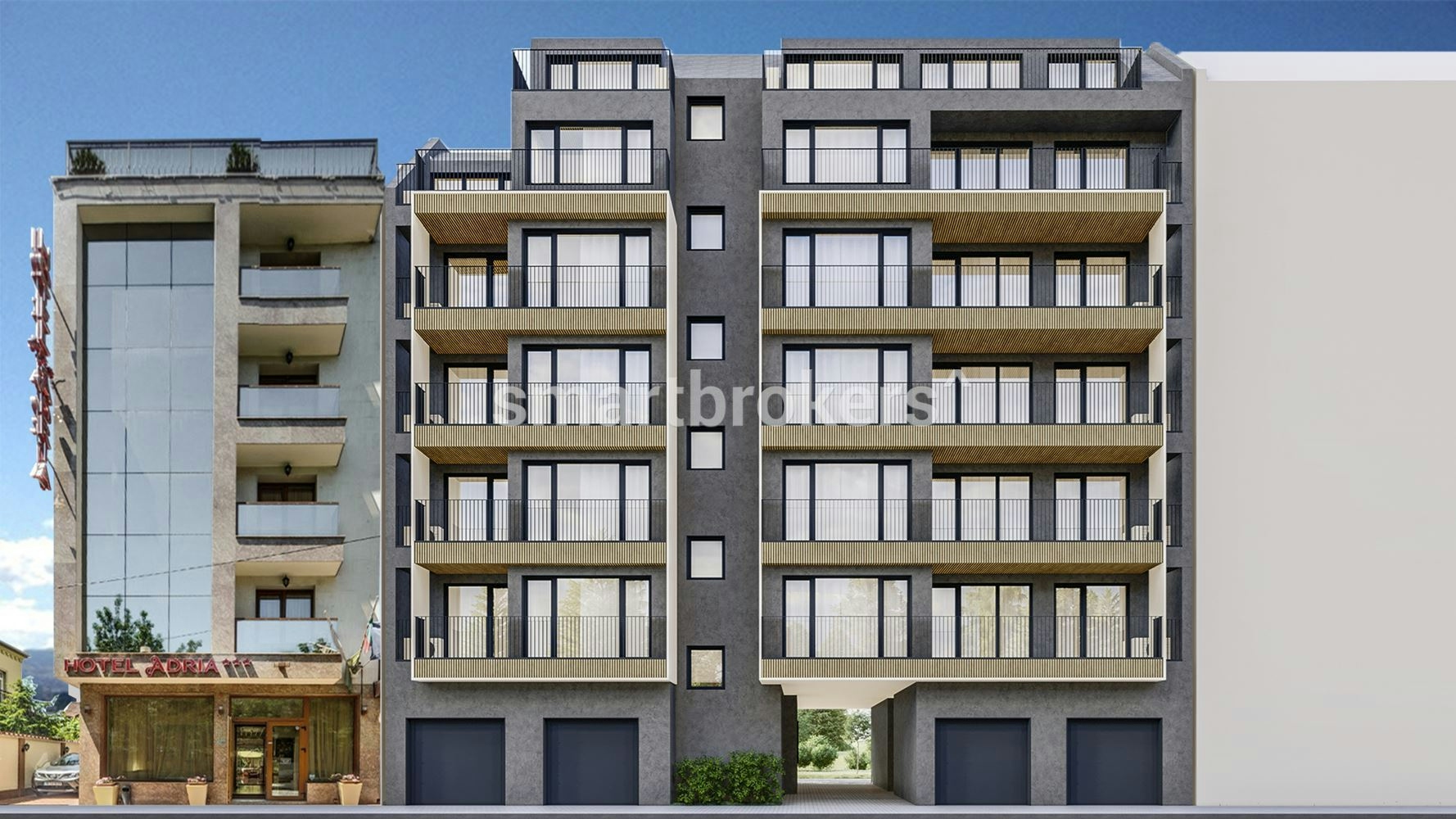 Тристаен апартамент за продажба в новострояща се бутикова жилищна сграда до хотел "Рамада" в центъра на града